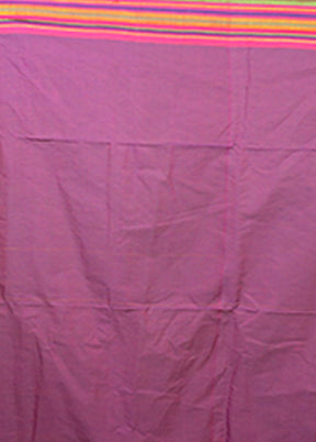 Purple Jamdani Cotton Saree Without Blouse Piece