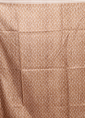 Cream Tussar Silk Saree With Blouse Piece