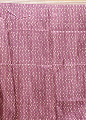 Cream Tussar Silk Saree With Blouse Piece