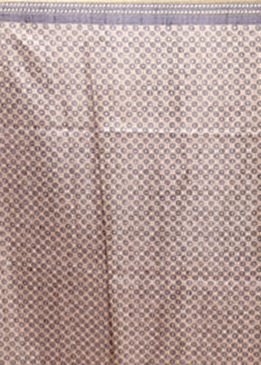 Grey Tussar Silk Saree With Blouse Piece