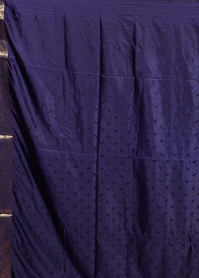Purple Dupion Silk Saree With Blouse Piece