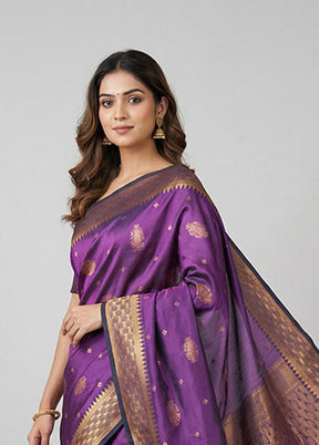 Green Dupion Silk Saree With Blouse Piece