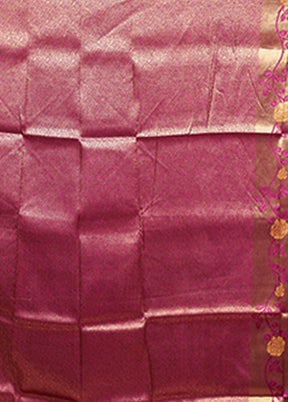 Purple Dupion Silk Saree With Blouse Piece