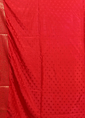 Cream Dupion Silk Saree With Blouse Piece