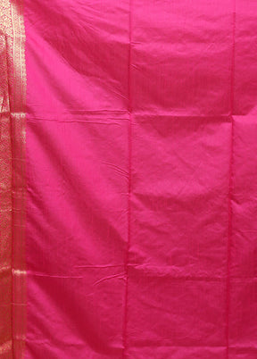 Pink Dupion Silk Saree With Blouse Piece