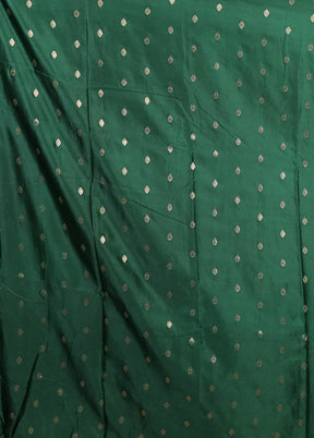Green Dupion Silk Saree With Blouse Piece