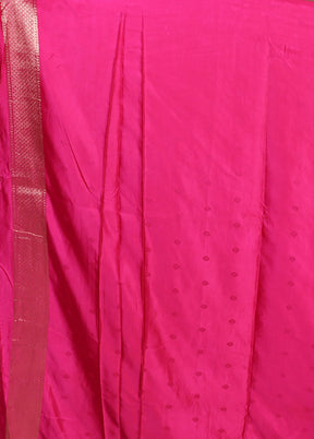 Pink Dupion Silk Saree With Blouse Piece