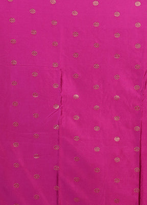 Pink Dupion Silk Saree With Blouse Piece