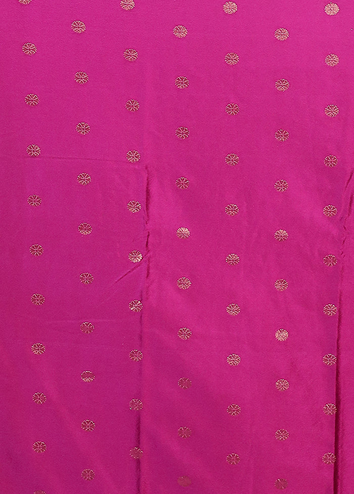 Pink Dupion Silk Saree With Blouse Piece