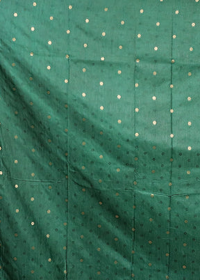 Green Dupion Silk Saree With Blouse Piece