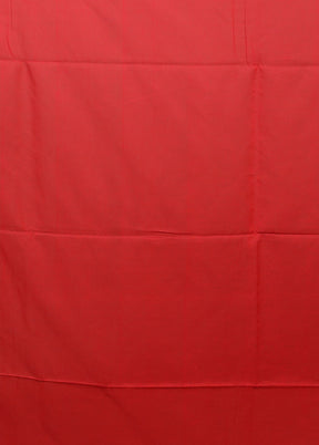 Red Matka Silk Saree With Blouse Piece