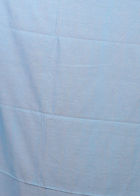 Blue Matka Silk Saree With Blouse Piece