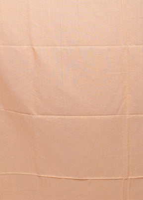 Peach Matka Silk Saree With Blouse Piece
