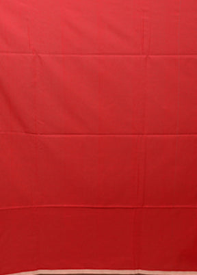 Red Matka Silk Saree With Blouse Piece