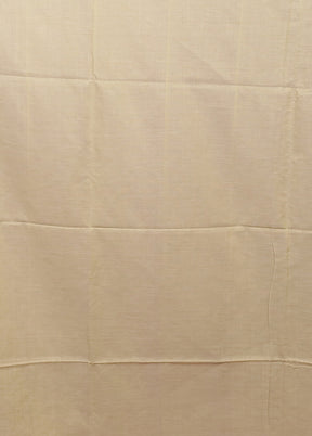 Cream Matka Silk Saree With Blouse Piece