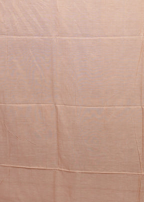 Cream Matka Silk Saree With Blouse Piece