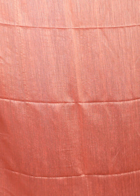 Pink Handloom Matka Pure Silk Saree With Blouse Piece