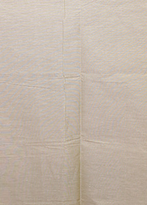 Cream Cotton Saree With Blouse Piece