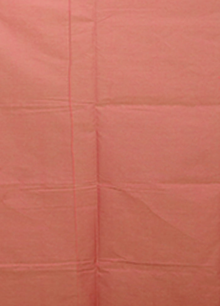 Maroon Cotton Saree With Blouse Piece