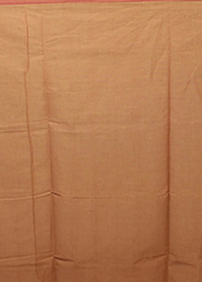 Maroon Cotton Saree With Blouse Piece