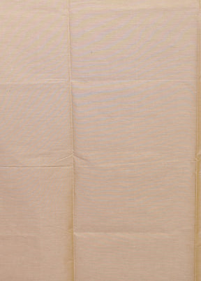 Cream Cotton Saree With Blouse Piece