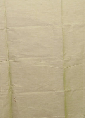 Green Cotton Saree With Blouse Piece