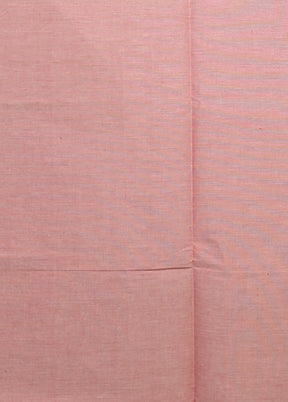 Pink Cotton Saree With Blouse Piece