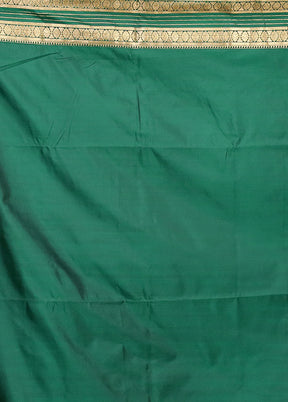 Green Kanjivaram Silk Saree With Blouse Piece