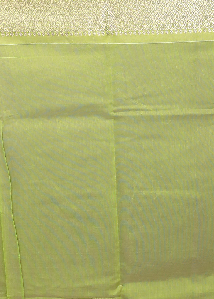 Blue Pure Cotton Saree With Blouse Piece