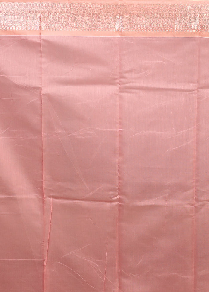 Cream Pure Cotton Saree With Blouse Piece