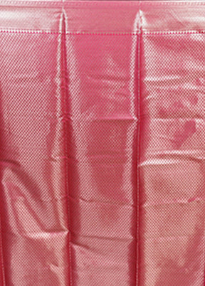 Pink Dupion Silk Saree With Blouse Piece