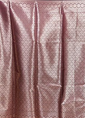 Maroon Dupion Silk Saree With Blouse Piece