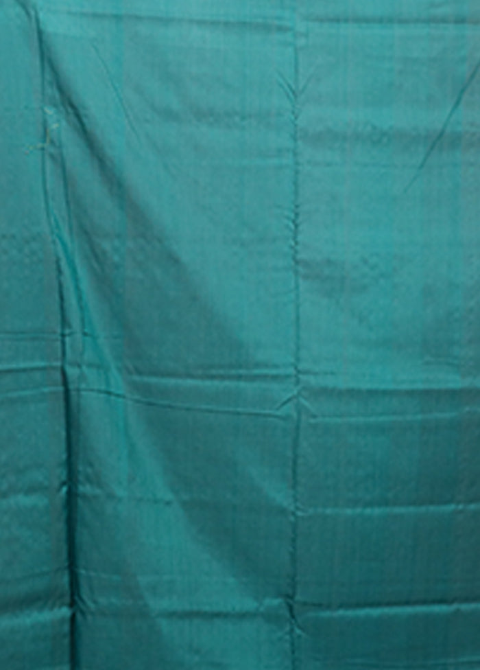 Maroon Ikkat Silk Saree With Blouse Piece