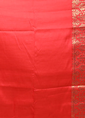 Cream Assam Silk Saree With Blouse Piece