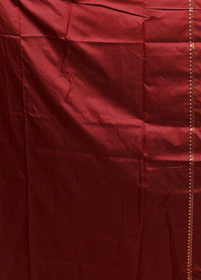 Red Assam Silk Saree With Blouse Piece