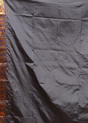 Grey Assam Silk Saree With Blouse Piece