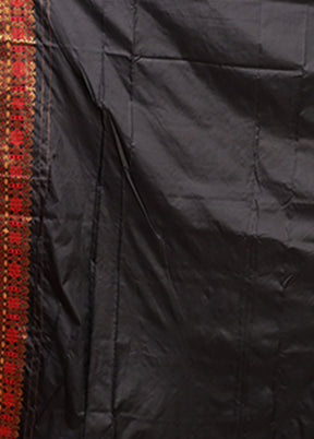 Black Assam Silk Saree With Blouse Piece