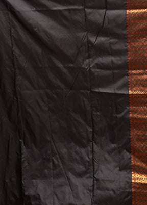 Black Assam Silk Saree With Blouse Piece
