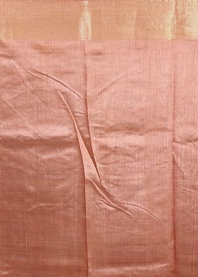Pink Dupion Silk Saree With Blouse Piece