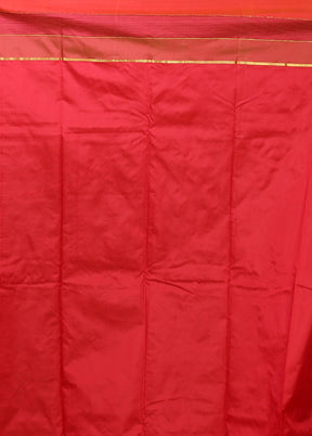 Pink Kanjivaram Silk Saree With Blouse Piece