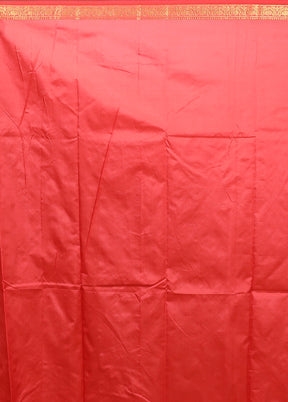 Pink Kanjivaram Silk Saree With Blouse Piece
