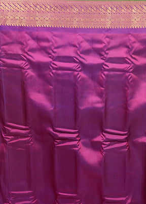 Pink Gadwal Pure Silk Saree Without Blouse Piece