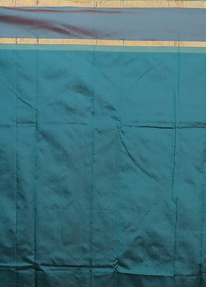 Green Kanjivaram Silk Saree With Blouse Piece