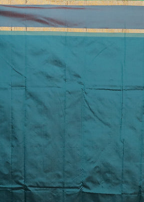 Green Kanjivaram Silk Saree With Blouse Piece