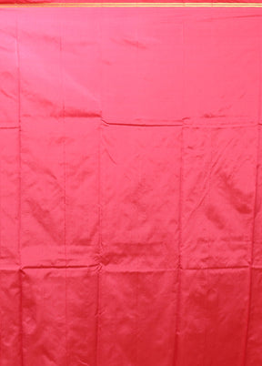 Pink Kanjivaram Silk Saree With Blouse Piece