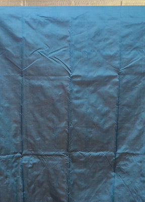 Blue Kanjivaram Silk Saree With Blouse Piece