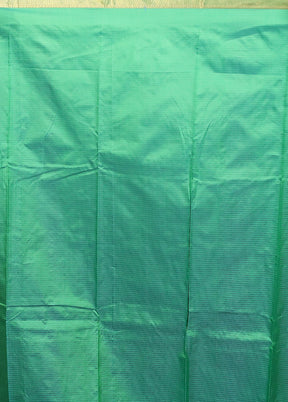 Green Kanjivaram Silk Saree With Blouse Piece