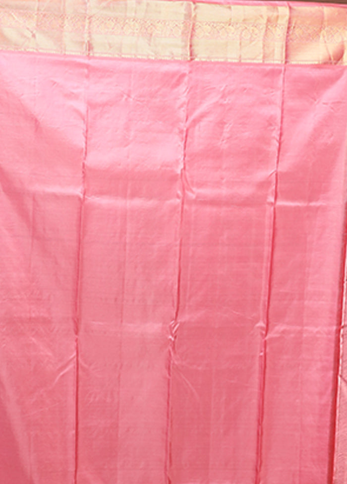 Green Handloom Kanchipuram Pure Silk Saree With Blouse Piece