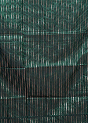 Green Banarasi Silk Saree With Blouse Piece