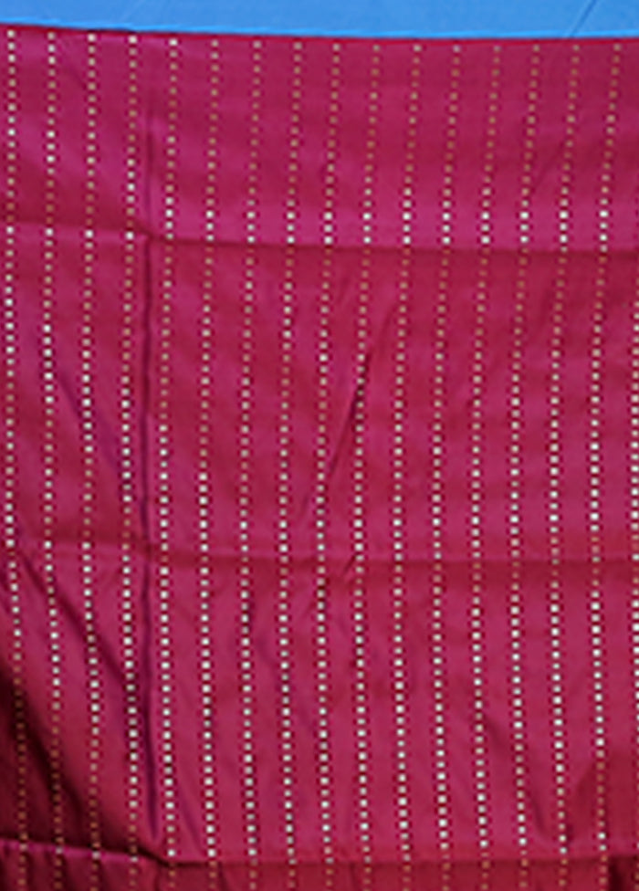 Maroon Banarasi Silk Saree With Blouse Piece